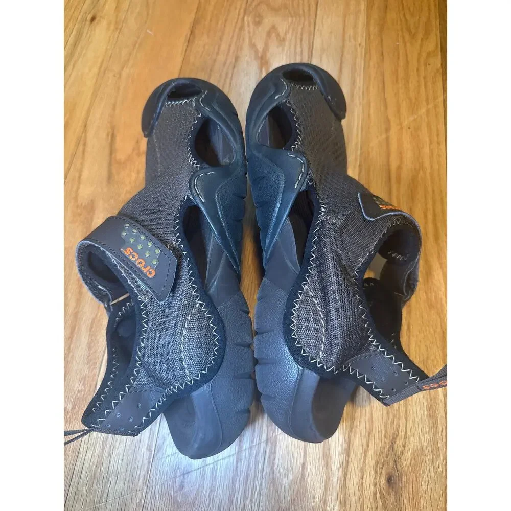CROCS Swiftwater Mesh Men Size 10 Brown Fisherman Deck Sandals Water Shoe